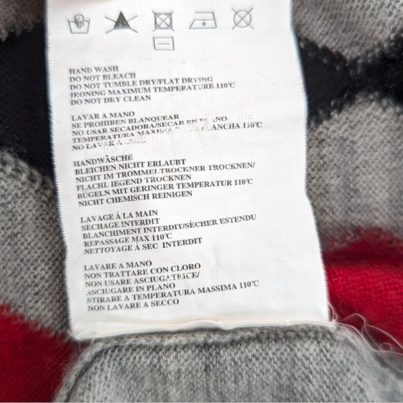 Guess Jeans Merino Wool Argyle Crew Neck Sweater Size Medium/Small - Picture 5 of 6